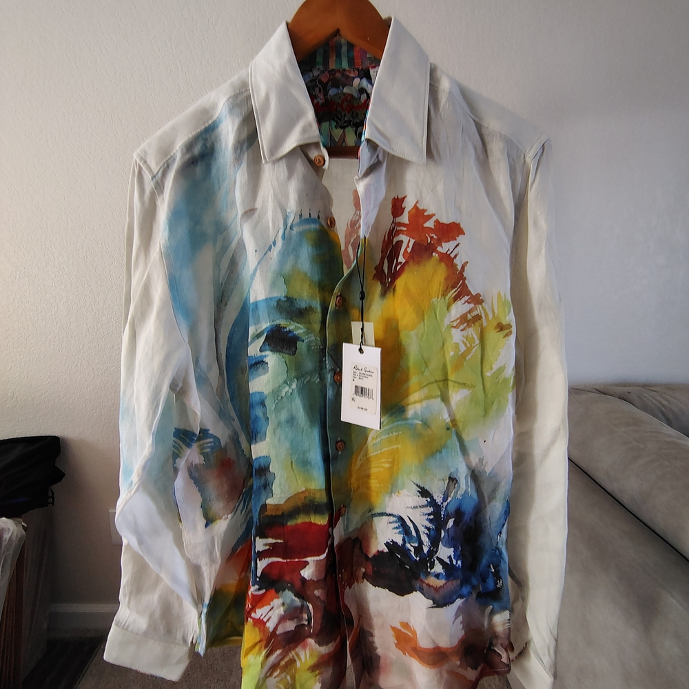 Nwt Robert Ghraham Arizona Linen Button Down Shirt Dress Easter